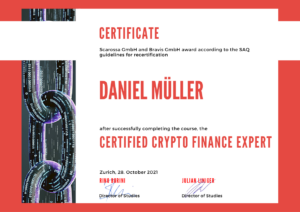 Certified Crypto Finance Expert Certificate